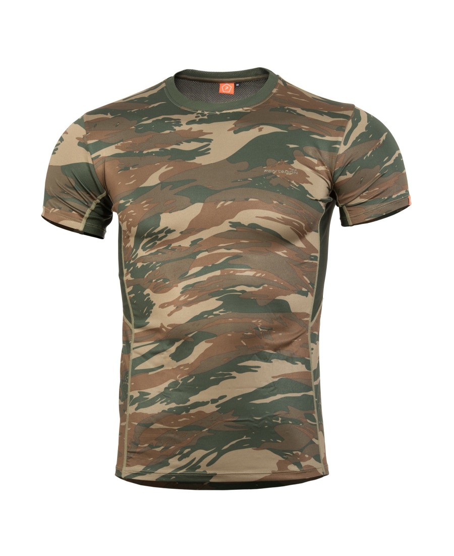 Clothing Pentagon Tactical Short Sleeve | Apollo Tac Fresh Shirt Camo