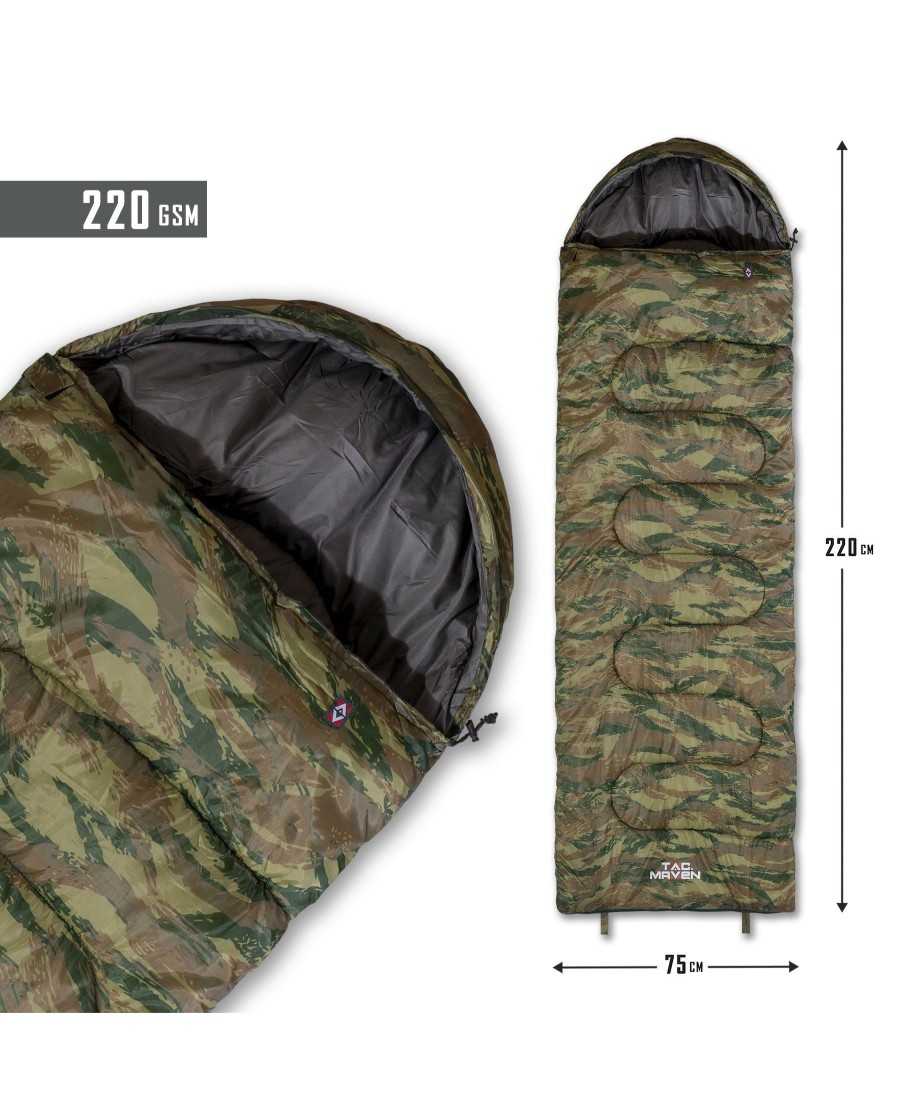 Tactical Equipment Pentagon Tactical Sleeping Bags | Sentinel Sleeping Bag 220Gr/M² Camo 56-Gr.Camo