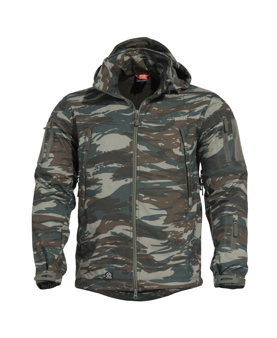 Clothing Pentagon Tactical Mid Layer | Artaxes Soft-Shell Gr. Camo 56-Gr.Camo