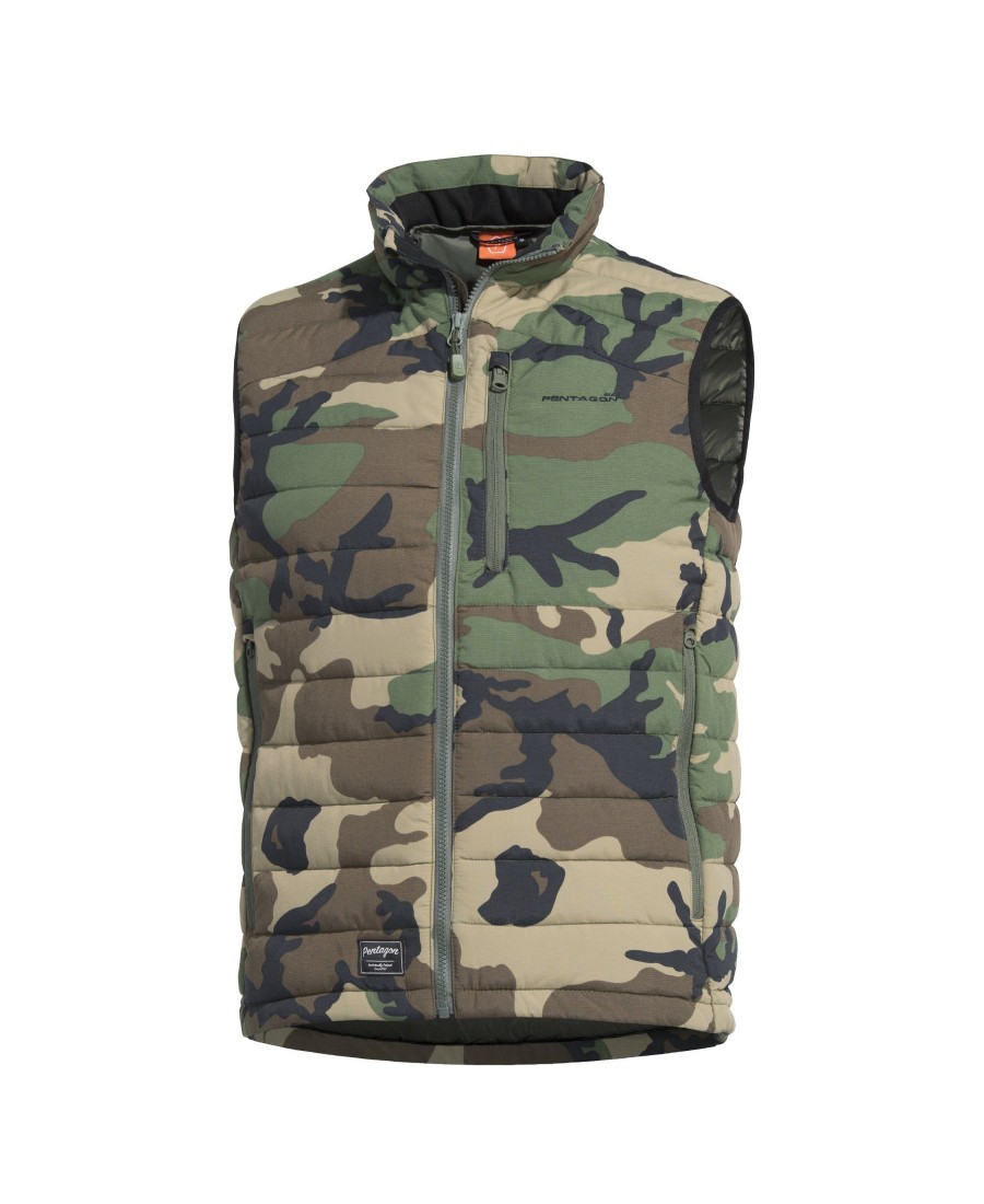 Clothing Pentagon Tactical Mid Layer | Arcadian Vest Woodland 51-Woodland