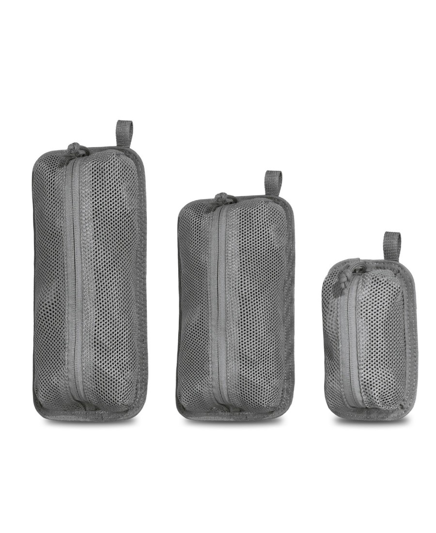 Backpacks & Bags Pentagon Tactical Utility Pouches | Trinity Mesh Triple Pouch 17-Cinder Grey